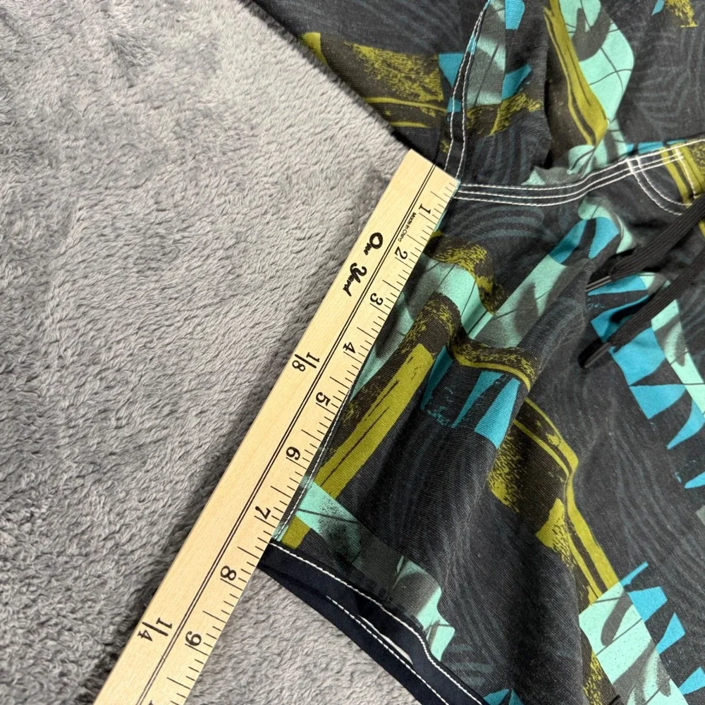 Quiksilver Gregg Kaplan Blank Canvas‎ Board Shorts Mens 36 Black Teal NWT